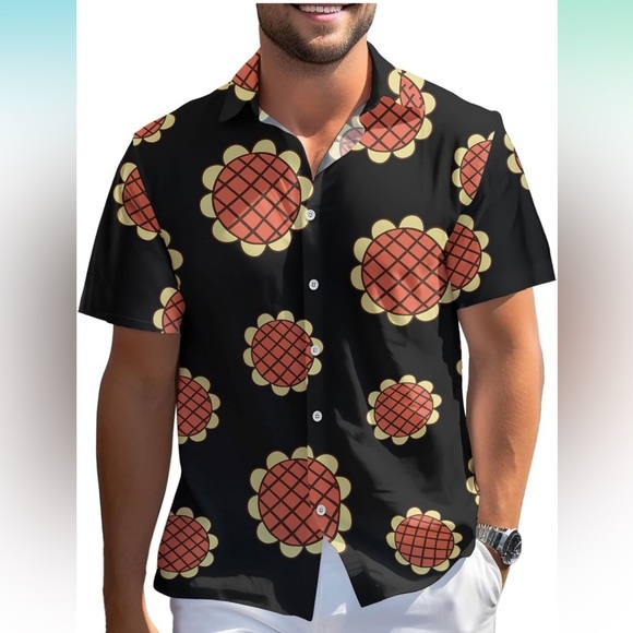 Other - Black Floral Button Down Top